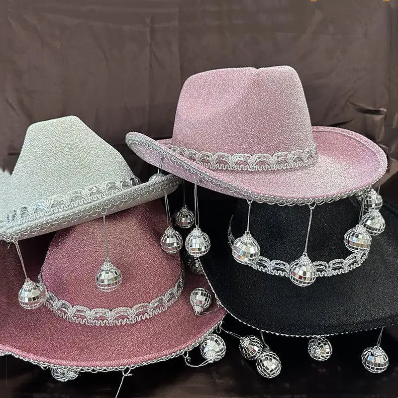 Gold Powder Cowboy Hat for Carnival Party & Halloween