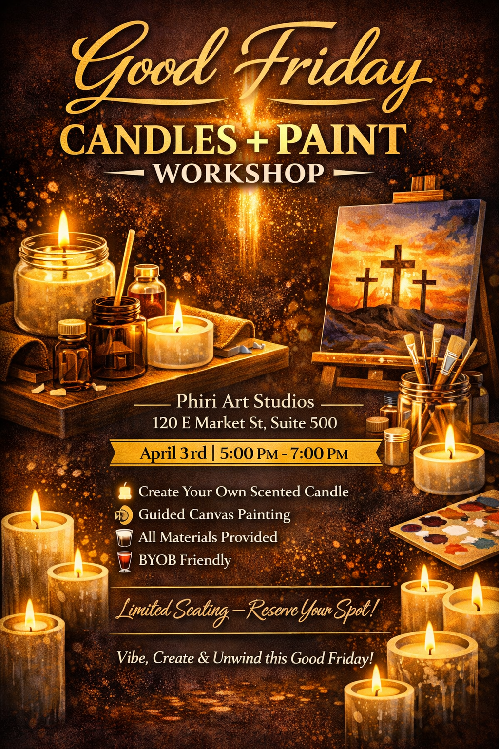 Good Friday Candles + Paint Workshop | April 3rd 5PM