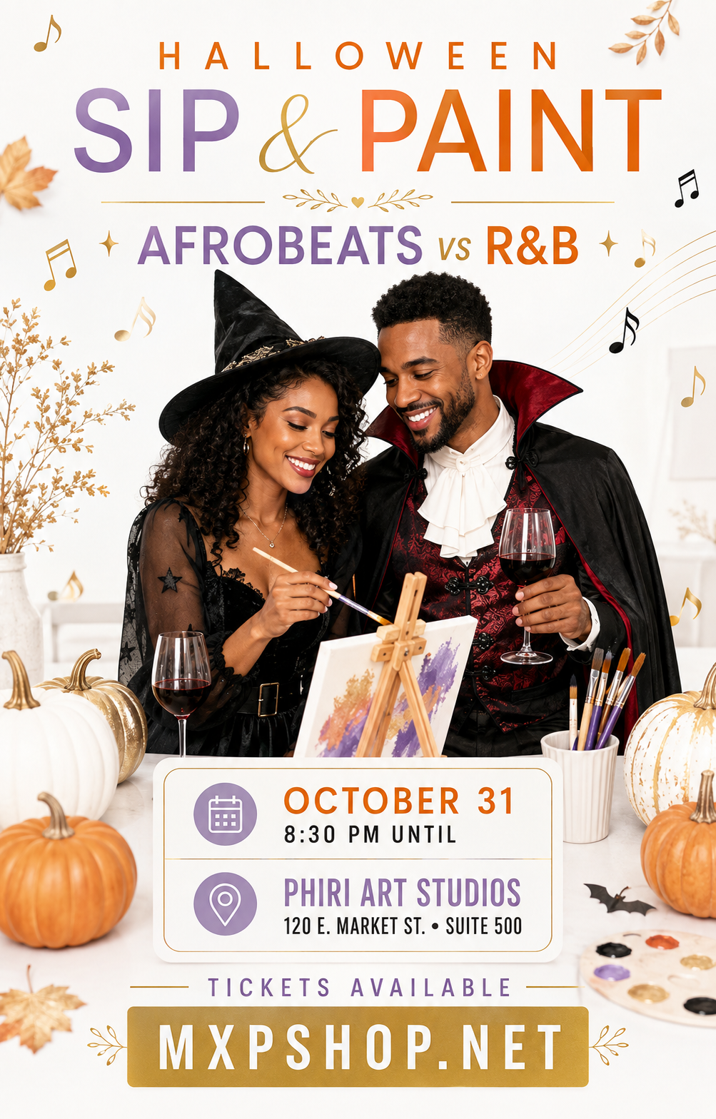 Halloween Sip & Paint: Afrobeats vs. R&B