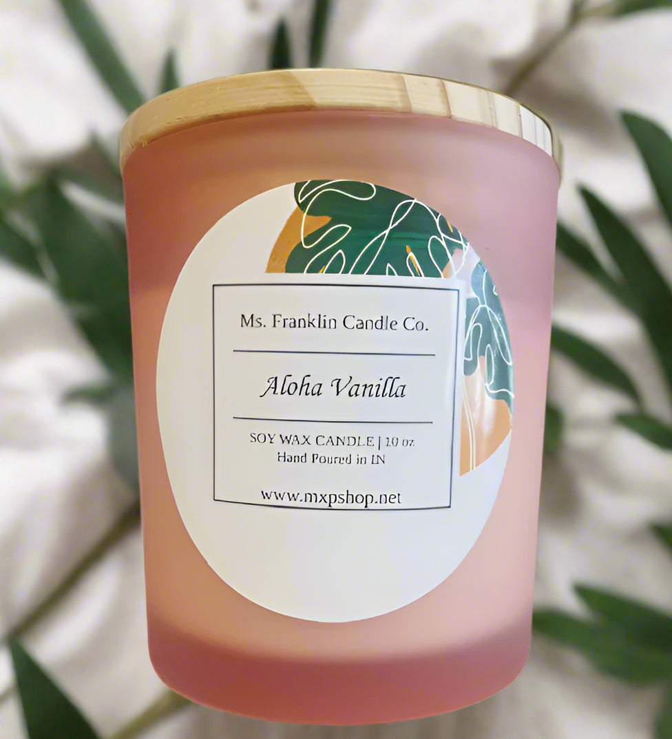 Aloha Vanilla Scented Candle- 10oz