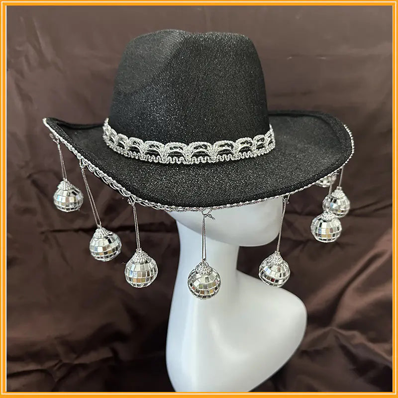 Gold Powder Cowboy Hat for Carnival Party & Halloween