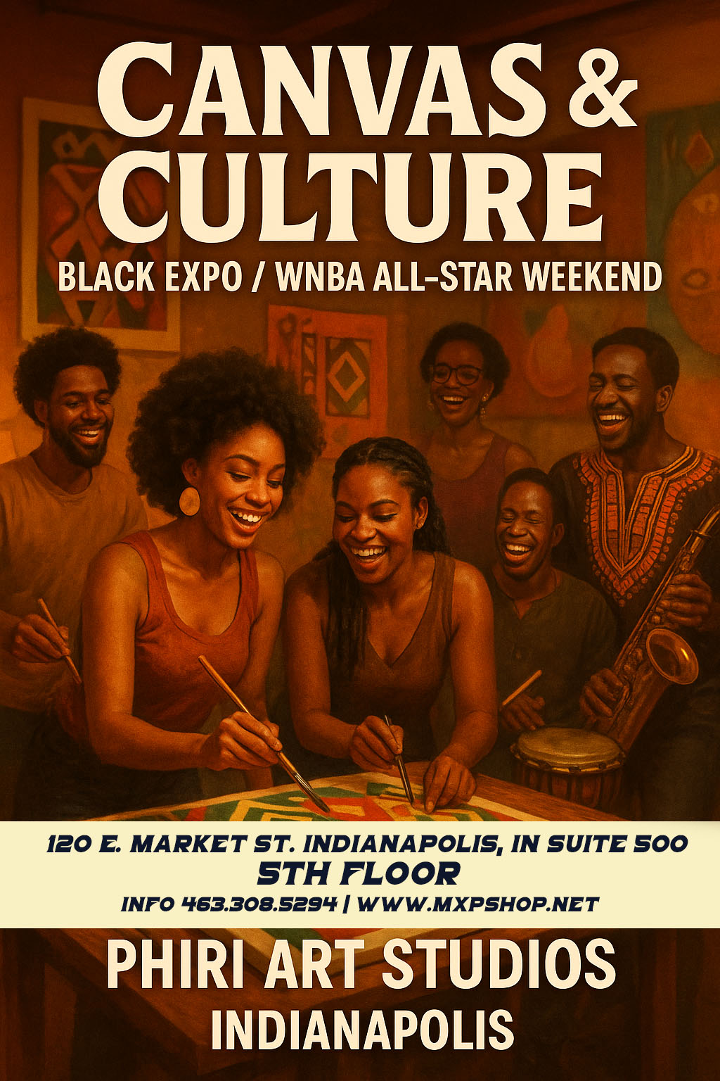 Sip & Paint + Candle Making Workshop (Downtown Indy) WNBA All-Star Weekend is here