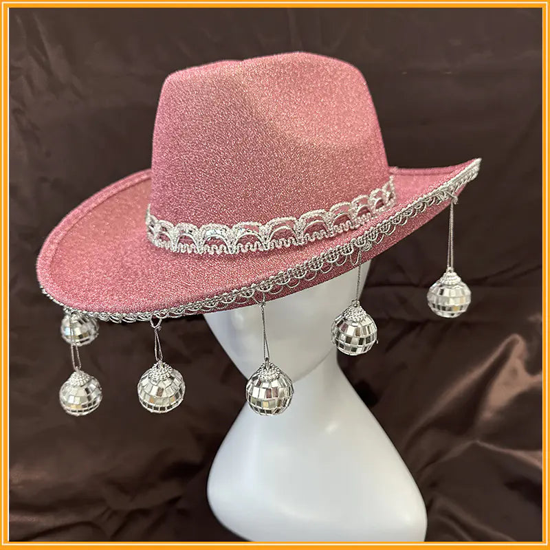 Gold Powder Cowboy Hat for Carnival Party & Halloween