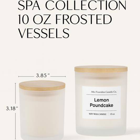 Wholesale candles 10oz frosted glass candle vessel