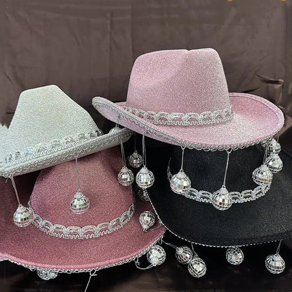Gold Powder Cowboy Hat for Carnival Party & Halloween