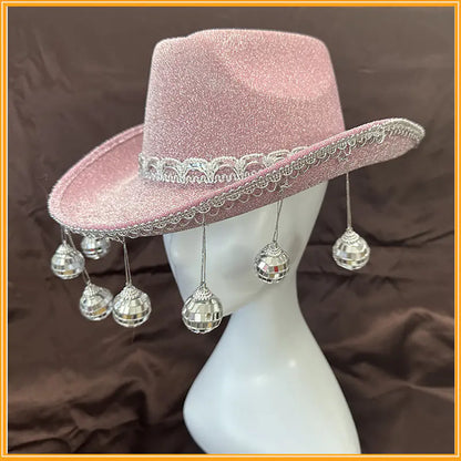 Gold Powder Cowboy Hat for Carnival Party & Halloween