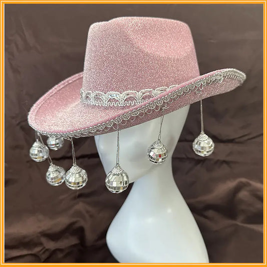 Gold Powder Cowboy Hat for Carnival Party & Halloween
