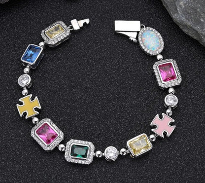 Gold-Plated Gemstone Necklace