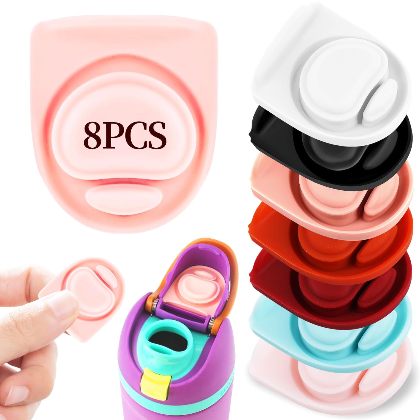 Replacement Silicone Stoppers for Owala FreeSip Bottles | 8-Pack