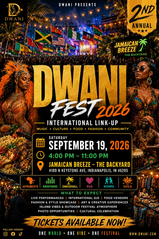 Promotional poster for Dwani Fest 2026 featuring cultural elements and event details.