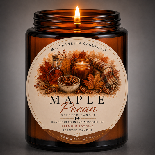 Maple Pecan Fall Scented Candle | 8 oz | Soy Wax
