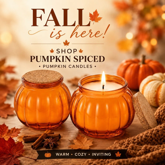 Pumpkin Shaped Candle | Pumpkin Spice | 6oz | Soy Wax