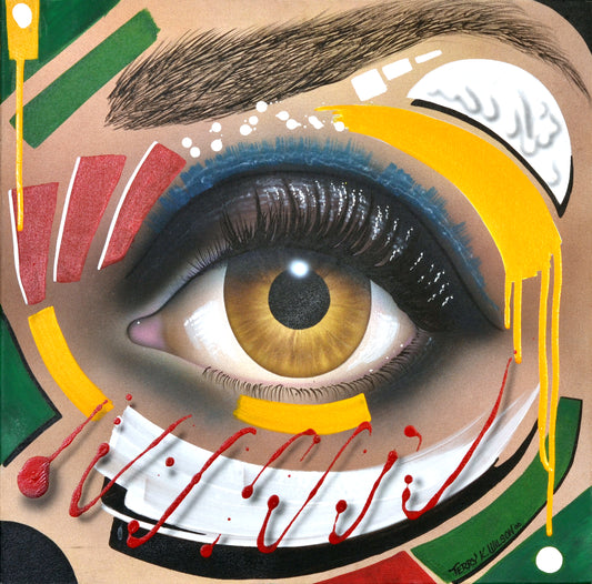 The eye abstract art, black art, origial art, art print