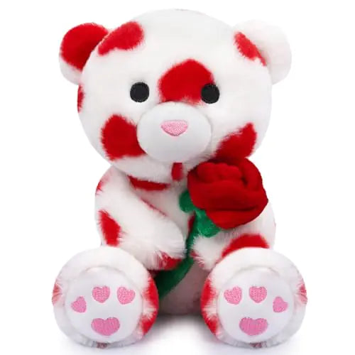 Valentines Day Teddy Bear Plush Rose