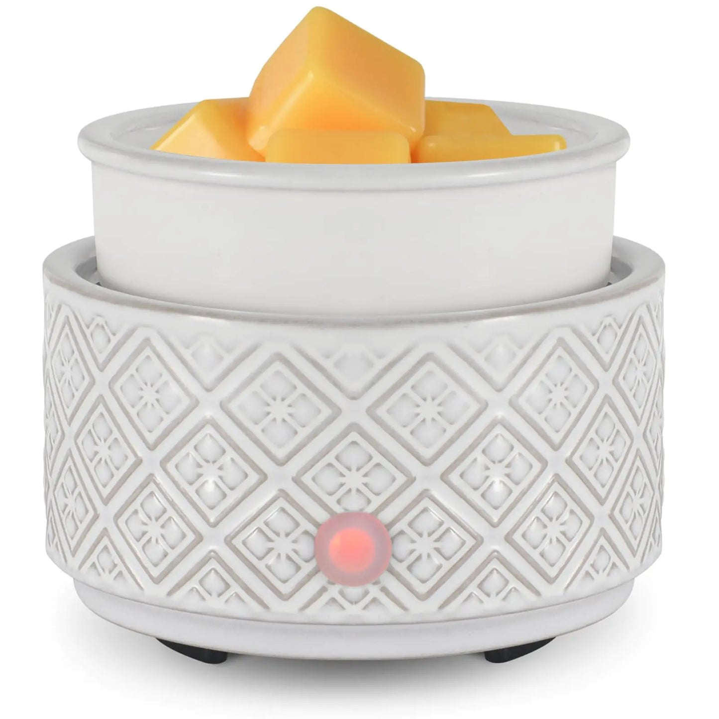 3-in-1 Ceramic Wax Melt Warmer for Scented Wax & Oils — White