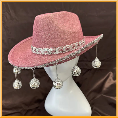 Gold Powder Cowboy Hat for Carnival Party & Halloween