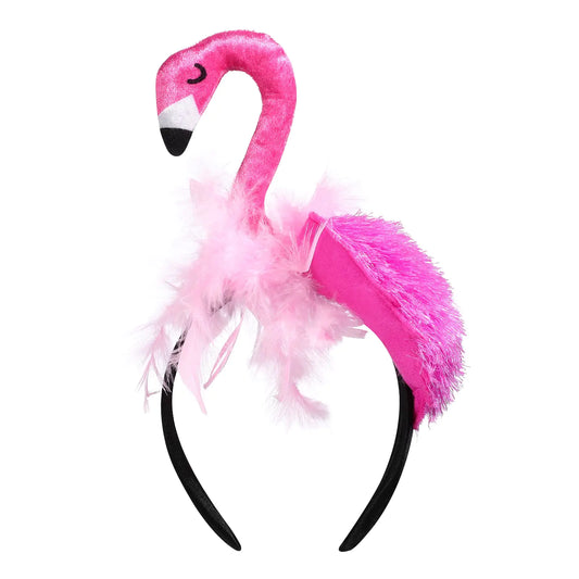 Hawaii Flamingo Headband Creative Flamingo Headdress for Hawaii Carnival Tropical Party Hair Accessory