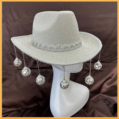 Gold Powder Cowboy Hat for Carnival Party & Halloween